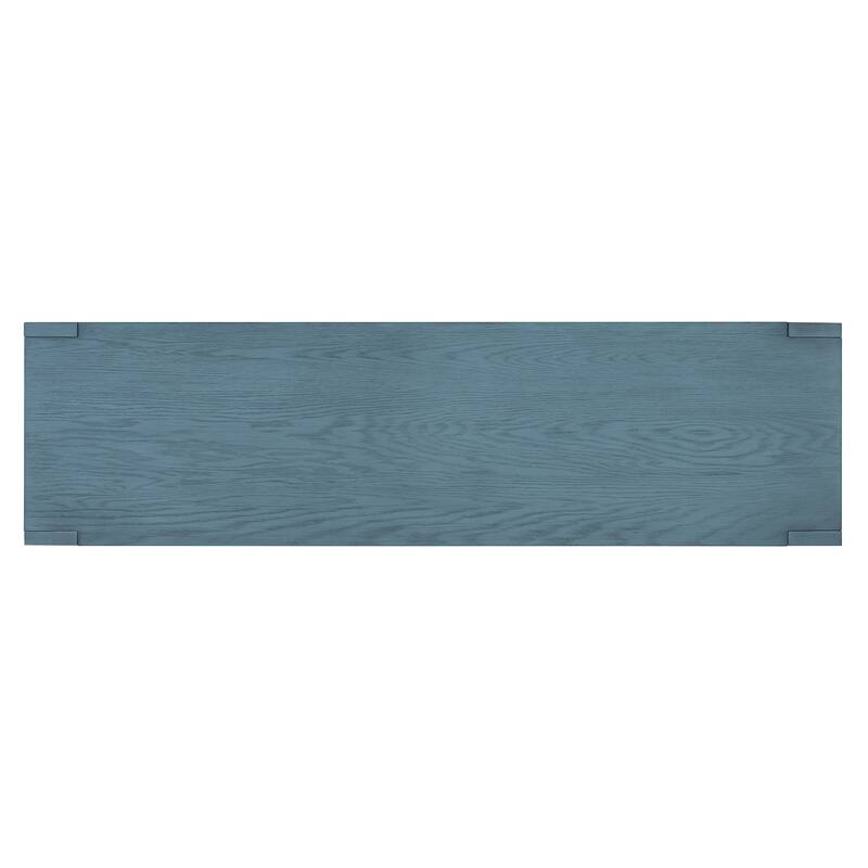 Retro 4-Door Sideboard with Distressed and Adjustable Shelves