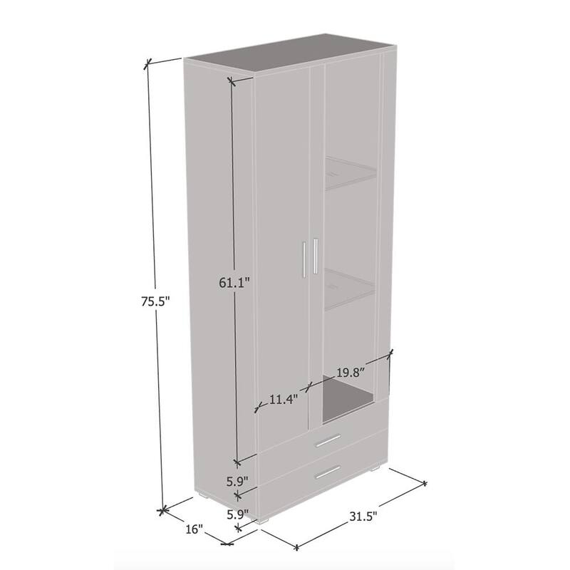 Soho Modern 2-door Modular Bookcase