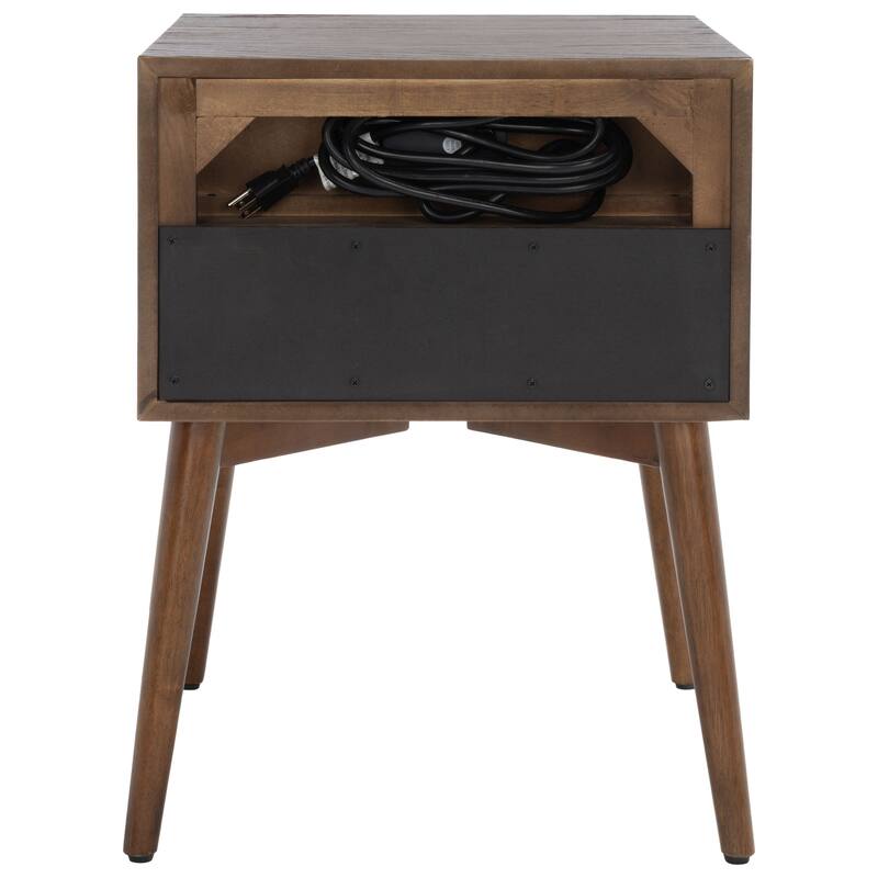 SAFAVIEH Sydni Nightstand with Usb Charging Port