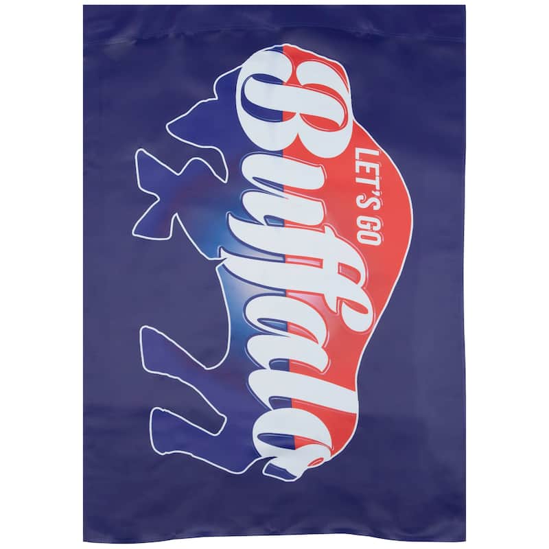 Blue and Red Buffalo Outdoor House Flag 40" x 28"