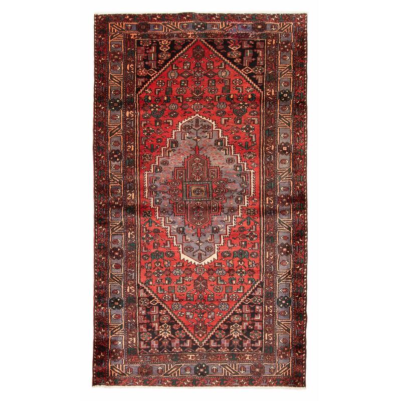ECARPETGALLERY Hand-knotted Andelz Red Wool Rug - 4'9 x 8'5 - Red - 4'9 x 8'5