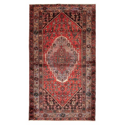 ECARPETGALLERY Hand-knotted Andelz Red Wool Rug - 4'9 x 8'5