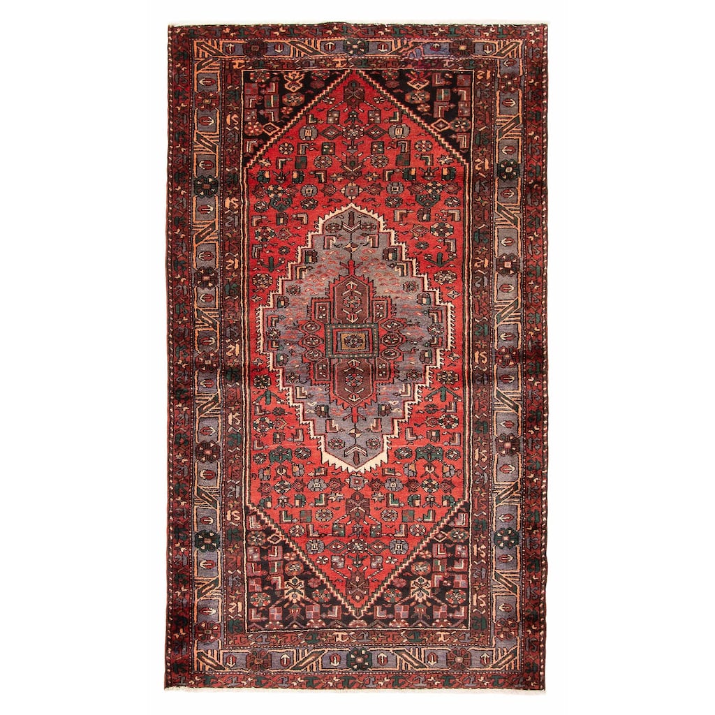 ECARPETGALLERY Hand-knotted Andelz Red Wool Rug - 4'9 x 8'5
