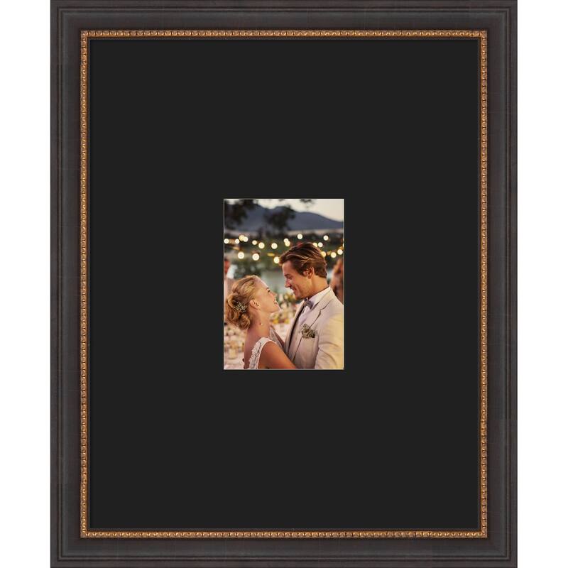 Ashton Black Framed Picture Frame, Photo Frame - 16x20 Matted Black 5x7