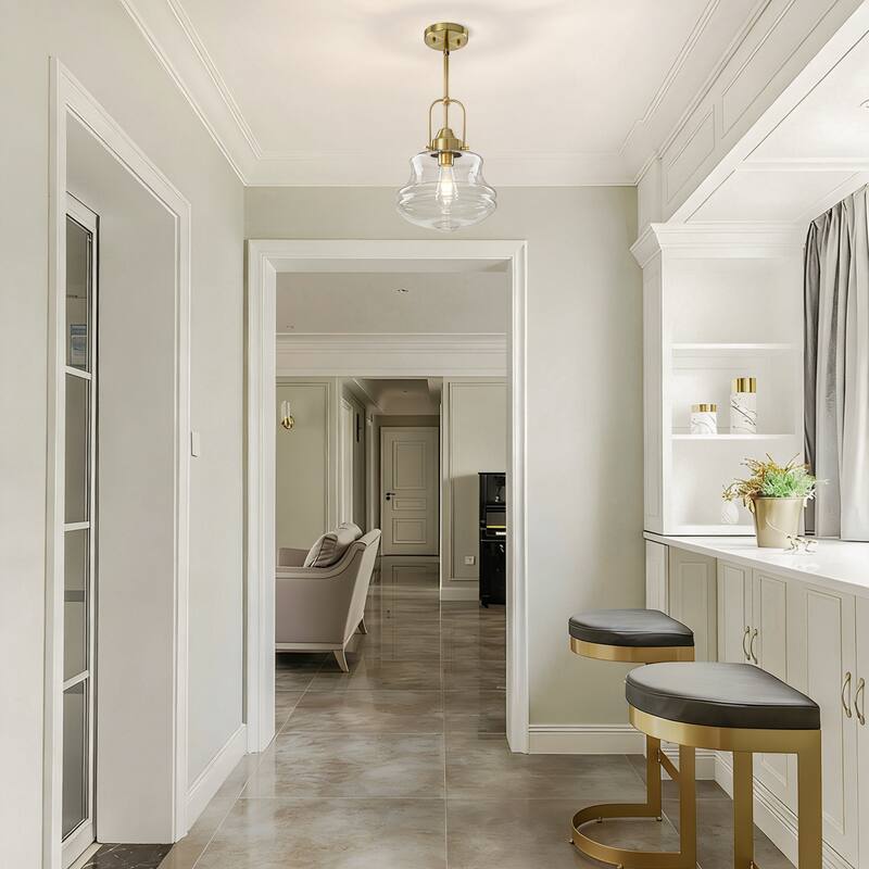 Starsky 1-Light Farmhouse Schoolhouse Single Pendant