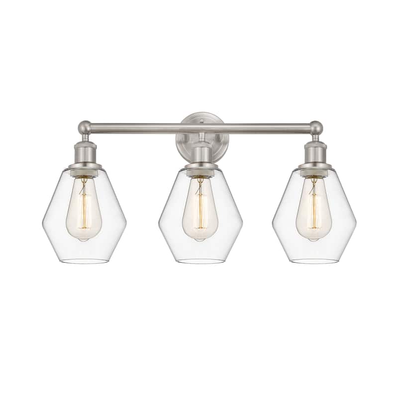 Innovations Lighting 616-3W-12-24 Cindyrella Vanity Cindyrella 3 Light - Brushed Satin Nickel / Clear