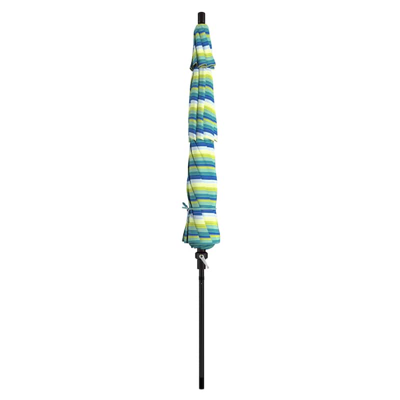 California Umbrella 11' Rd Golden State Series Patio Umbrella Bronze Aluminum Frame Crank Lift Collar Tilt Sunbrella