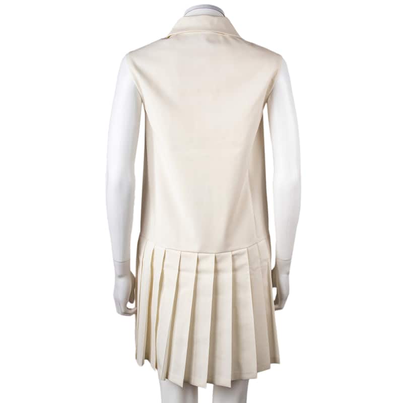 Miu Miu Pleated Fabric Mini Dress