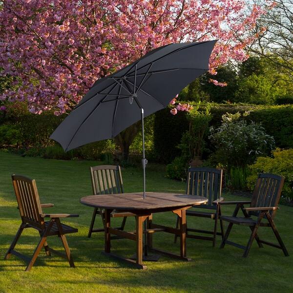 12 patio umbrella LAUSAINT HOME 12FT Deluxe Cantilever Umbrella Patio Cantilever Umbrella  with Base Included Heavy Duty Outdoor Umbrellas Garden, Backyard main image 0