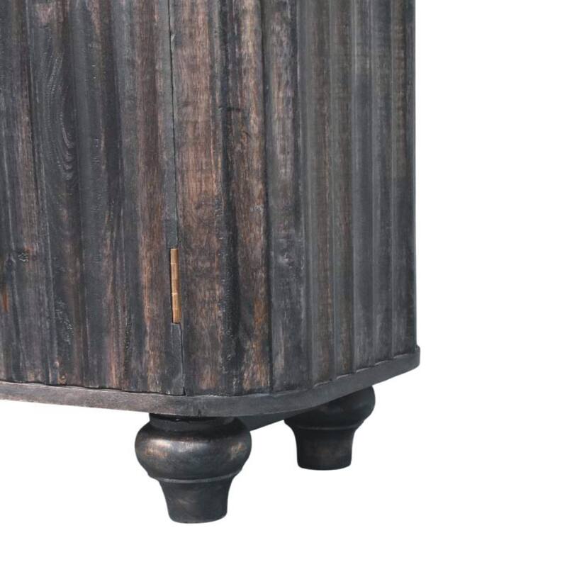 Artisan Furniture Solid Wood Savoy Sideboard, Black Ash, 2-Doors ,3-Drawers