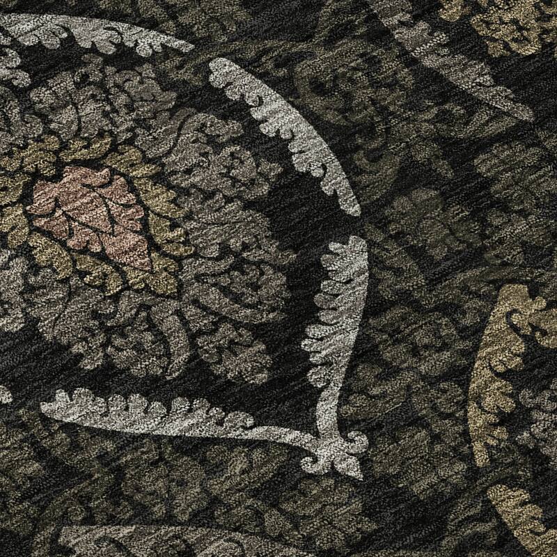 Premium Washable Super Soft Damask Glam Mayfield Rug