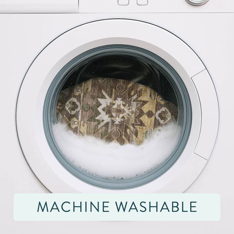 Machine Washable Indoor/ Outdoor Traditional Hudson Chantille Rug