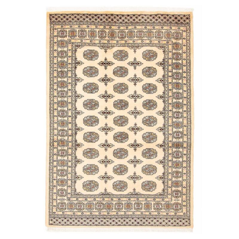 ECARPETGALLERY Hand-knotted Peshawar Bokhara Beige Wool Rug - 4'8 x 6'9 - 4'8 x 6'9 - Beige
