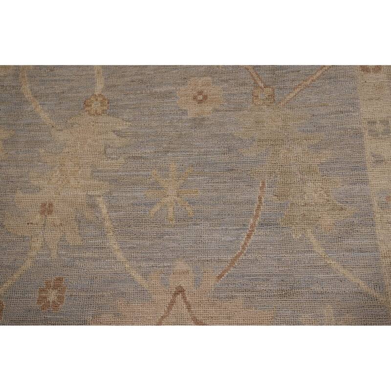 Vegetable Dye Oushak Turkish Rug Hand-Knotted Wool Carpet - 8'9" x 11'8"