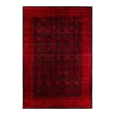 Overdyed, One-of-a-Kind Hand-Knotted Area Rug - Orange - 12' 4" x 18' 4"