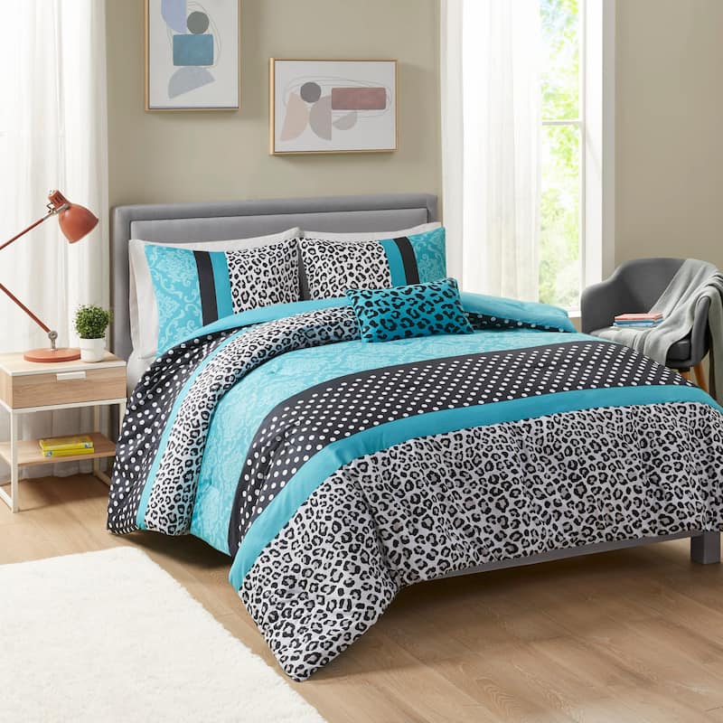 Camille Teal Comforter Set by Mi Zone - On Sale - Bed Bath & Beyond ...