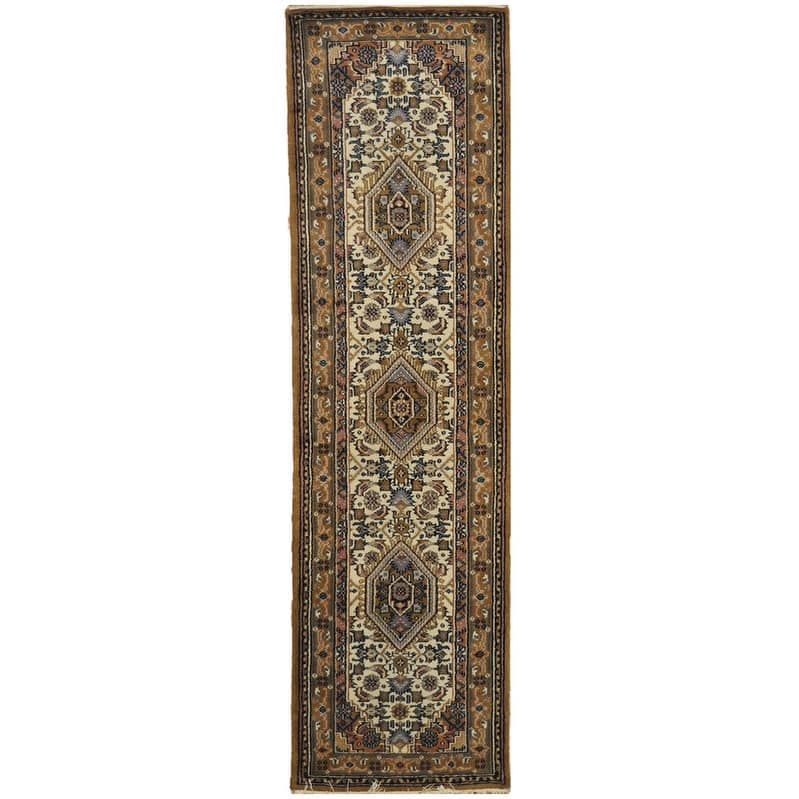 HERAT ORIENTAL Handmade Bidjar Wool Rug - 2'9x10' - 2'9 x 10' - Beige