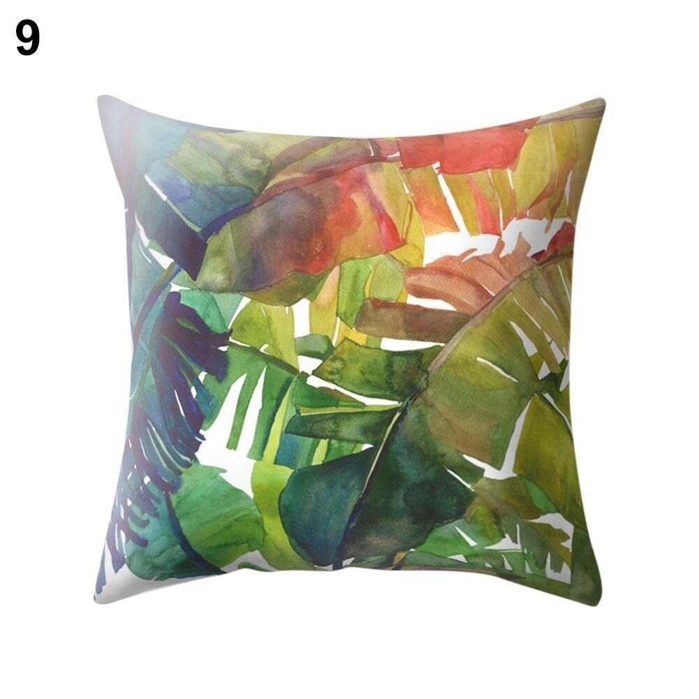 Tropical Plant Leaf Cactus Throw Pillow Case Cushion Cover Sofa