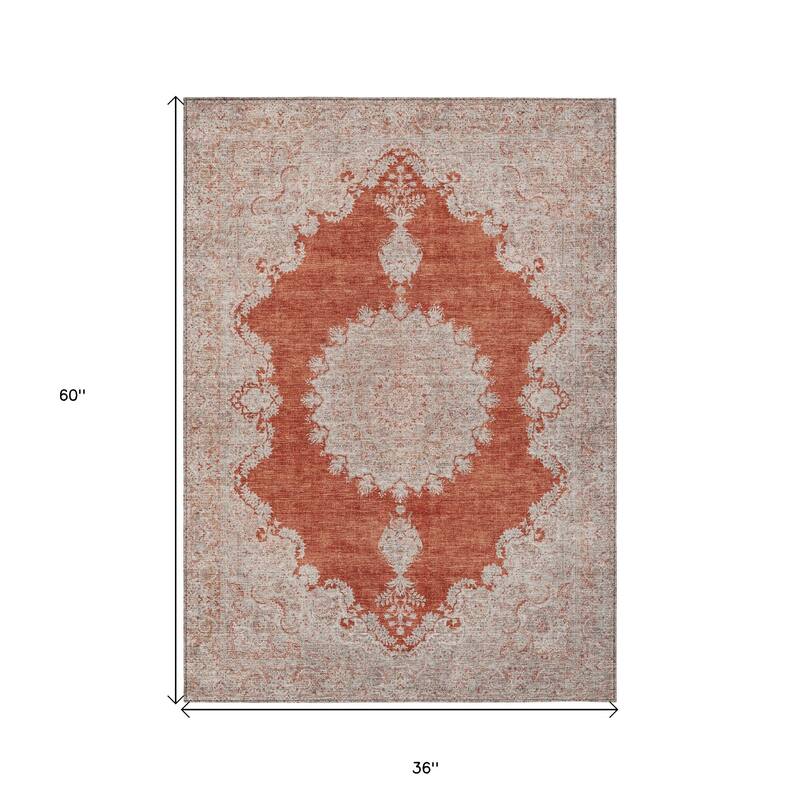 HomeRoots Oriental Traditional Rectangle Outdoor Rug