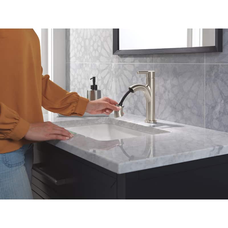 Delta 15749LF-PD Nicoli 1.2 GPM Single Hole Bathroom Faucet with Pull