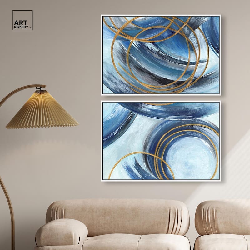 Golden Riviera Canvas Set of 2 by Art Remedy
