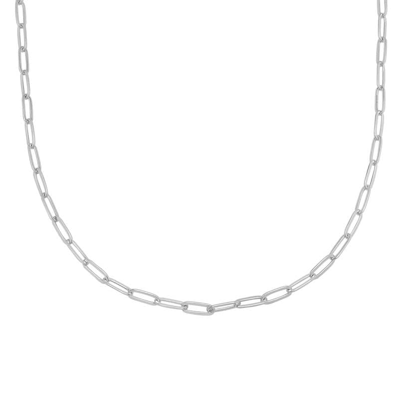 Victoria Townsend Silver Plated Paperclip Link Chain Necklace