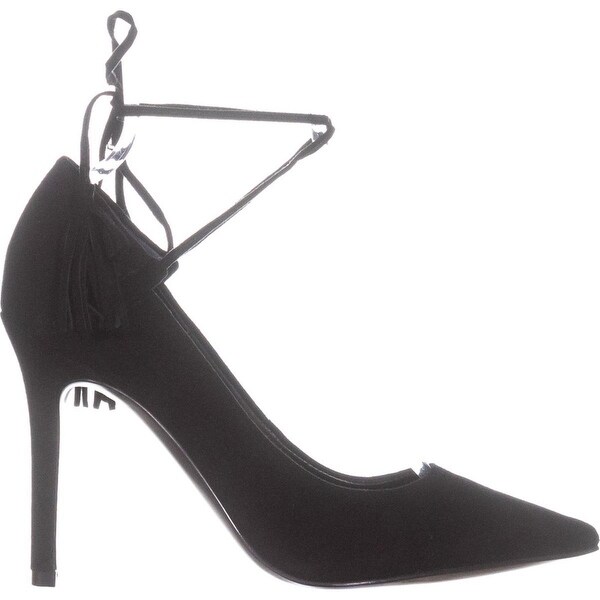 guess black suede heels