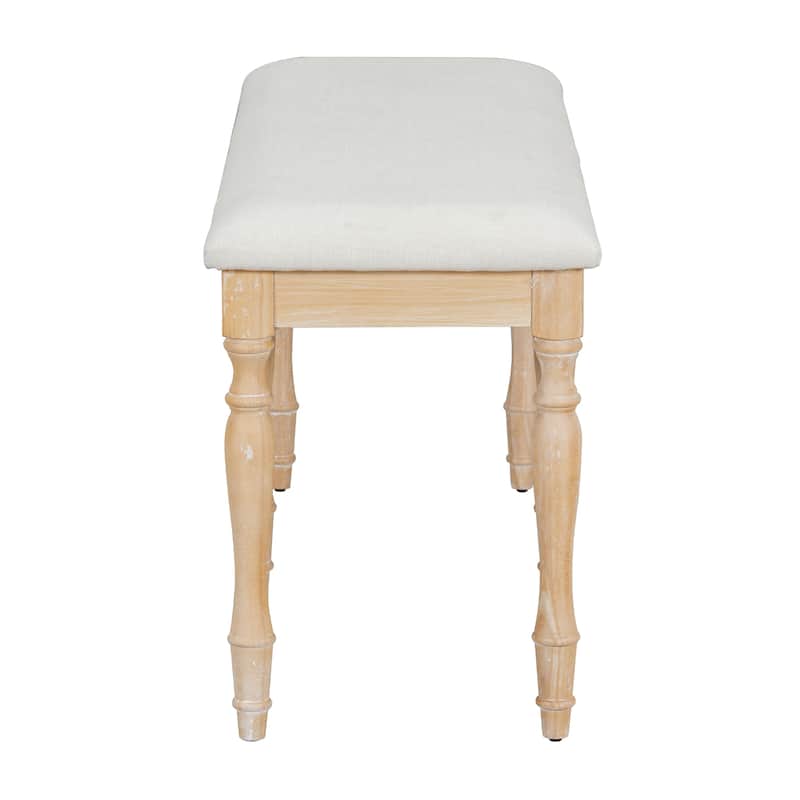 Vintage Traditional 50.4inch Upholstered Dining Bench