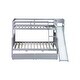 preview thumbnail 3 of 6, Space-Saving Twin over Full Bunk Bed Rubber Wood Bunk Bed with Slide and 2 Storage Drawers