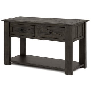 Magnussen Home Garrett Weathered Charcoal Rectangular Sofa Table - 50''W x 18''D x 29''H