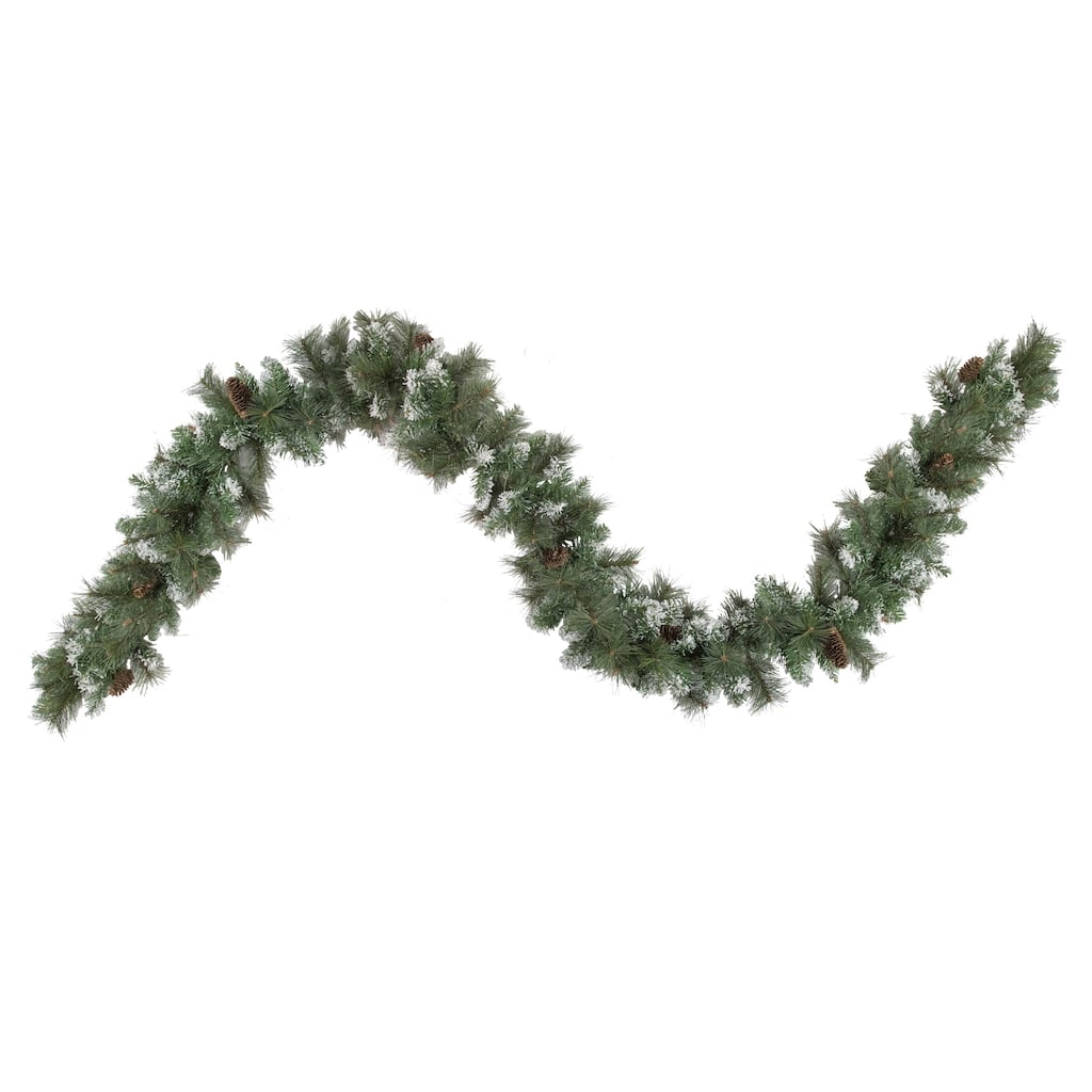 Snow Valley Pine Artificial Christmas Garland Unlit 9' x 10"