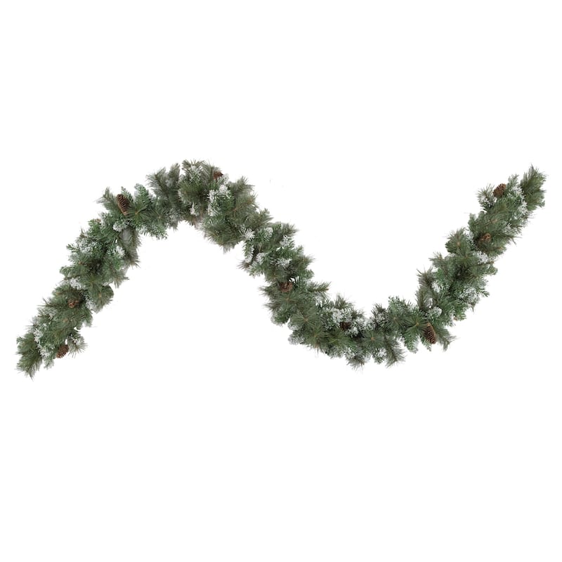 9' x 10" Snow Valley Pine Artificial Christmas Garland Unlit