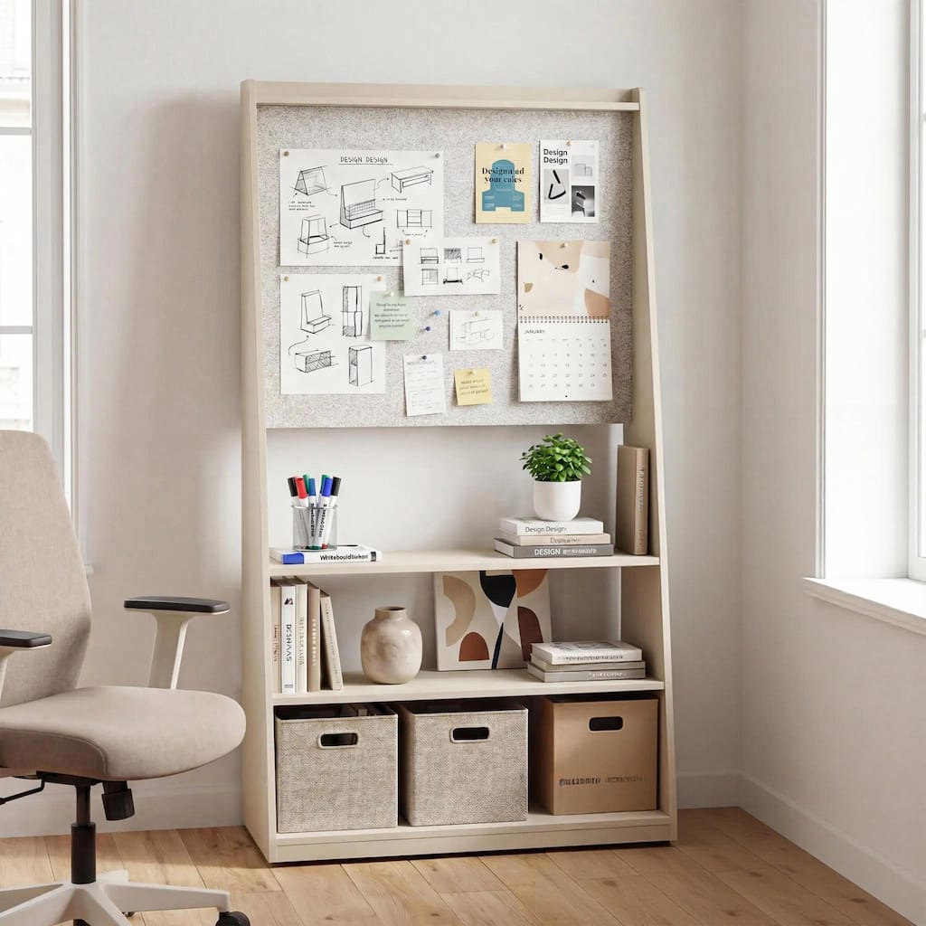 3-in-1 Mobile Whiteboard & Felt Bulletin Board on Wheels