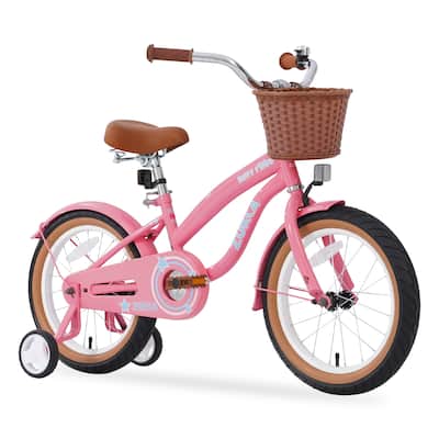 Multiple Colors, Girls Bike for 4-7Years Old Kids, 16 inch wheel, Training Wheels Included