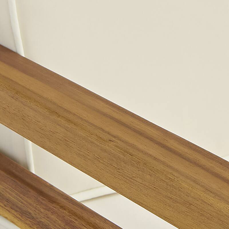 Alaterre Furniture Okemo Weather-Resistant Acacia Wood Outdoor 4pc Furniture With 2 Seater Couch, 2 Dining Chairs And Side Table