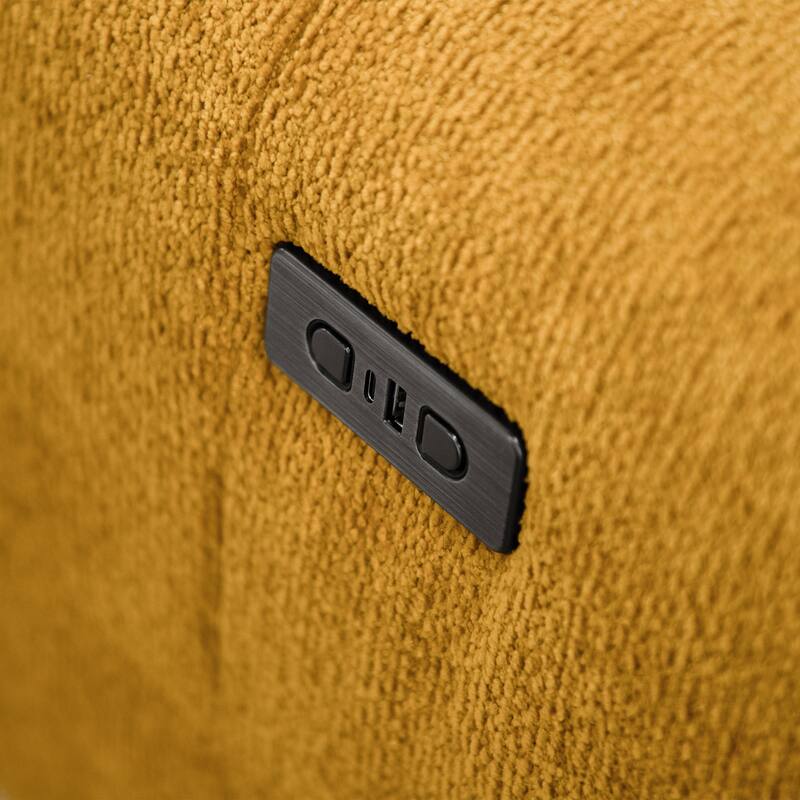 Furniture of America Aurei Modern Reclining Sectional with Console and USB Ports