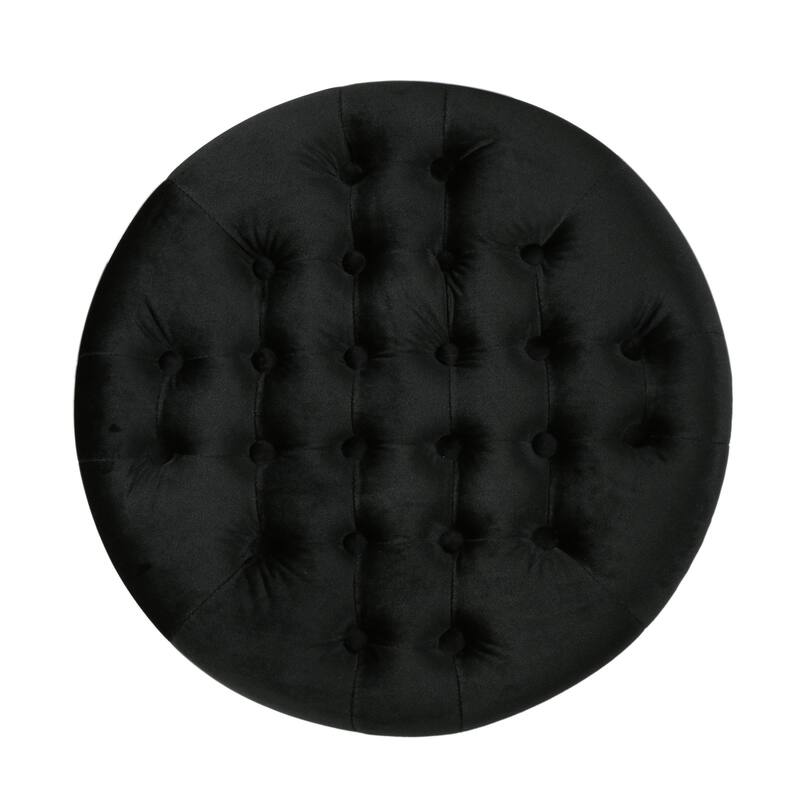 Zahra Velvet Tufted Ottoman by Christopher Knight Home