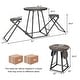 preview thumbnail 4 of 8, Costway 3-Piece Bar Table Set Round Pub Dining Table & 2 Foldable - See Details
