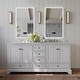 preview thumbnail 123 of 148, Ancerre Designs Audrey Bathroom Vanity Set 72" - White (Gold Finish)