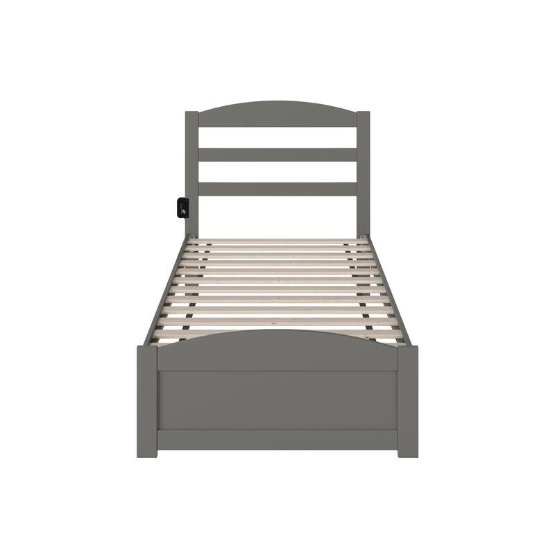 Warren Solid Wood Platform Bed with Footboard