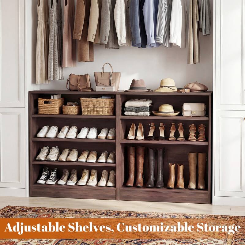 Cimly 45 Pairs Tall Shoe Cabinet, 9-Tier Wooden Shoe Storage Organizer with Adjustable Shelves