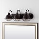 preview thumbnail 4 of 16, Cora 24.5" 3-Light Industrial Farmhouse Iron LED Vanity, Oil Rubbed Bronze by JONATHAN Y - 3 Light
