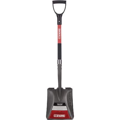 Radius Premium D-Handle Square-Point Shovel, Steel Shaft