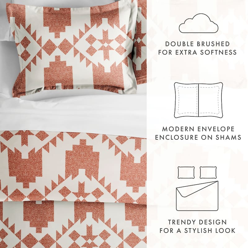 Becky Cameron Premium Ultra Soft Adobe Diamond 3-Piece Reversible Duvet Cover Set