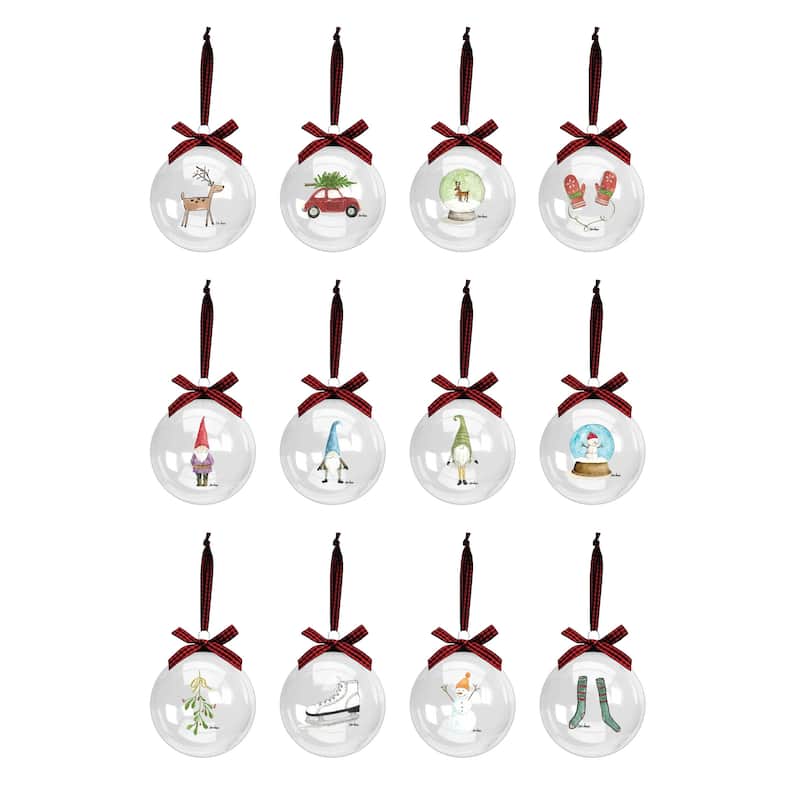 Rae Dunn Set of 12 CHRISTMAS Ornaments