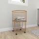 preview thumbnail 20 of 52, CosmoLiving by Cosmopolitan Industrial Iron Rolling Storage Basket Cart - 17 x 17 x 25