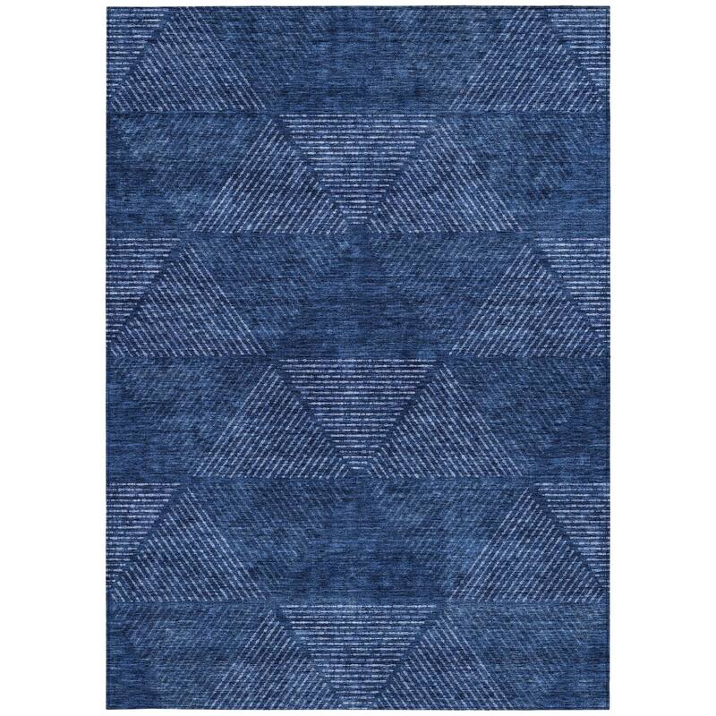 HomeRoots Geometric Transitional Rectangle Outdoor Rug