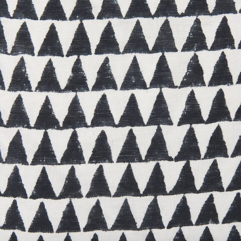 Jolie Cream w/ Black Print Linen Square Decorative Pillow Cover - 22.0L x 22.0W x 0.2H