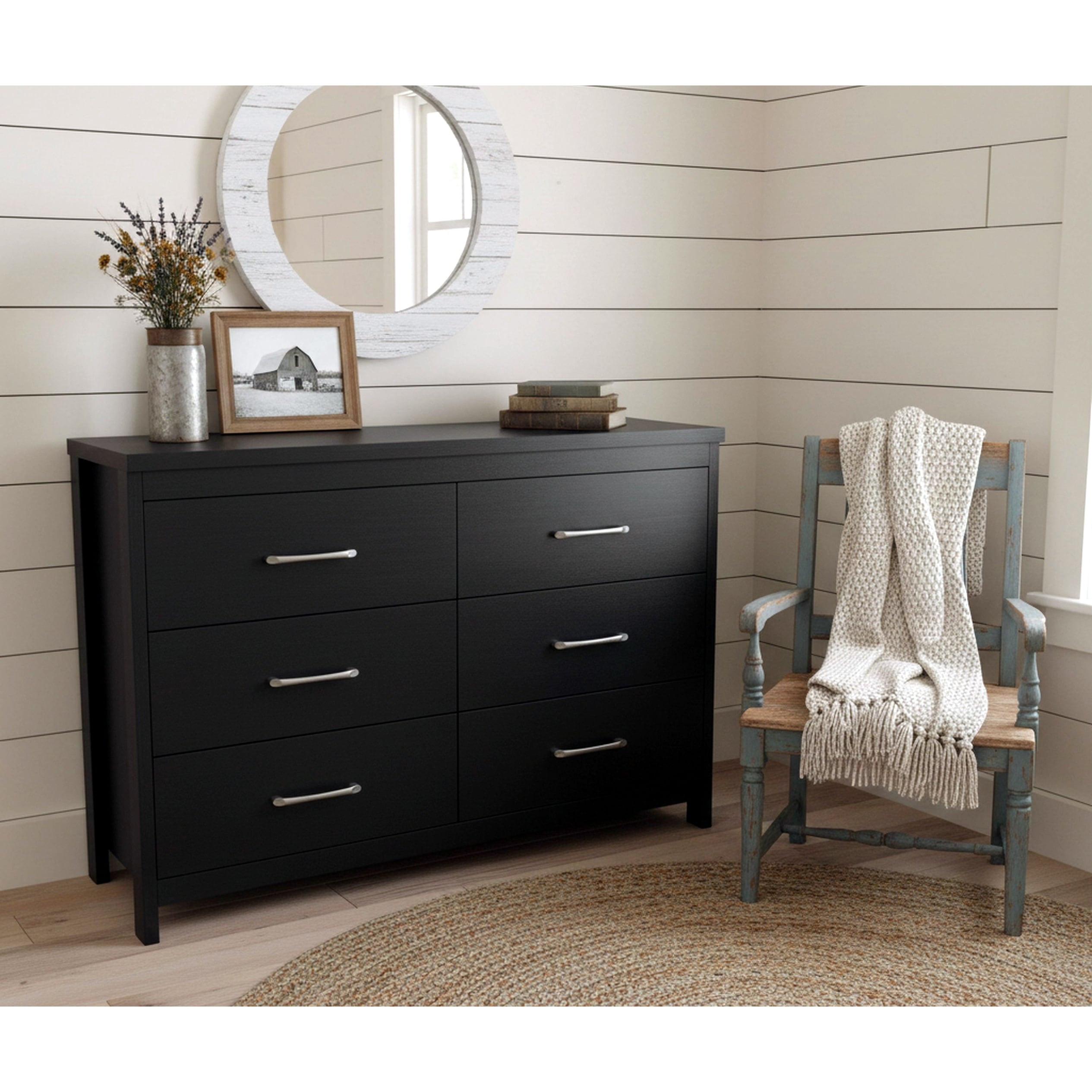 Slide Logic 6 Drawer Low Boy Dresser - Overstock - 41706200