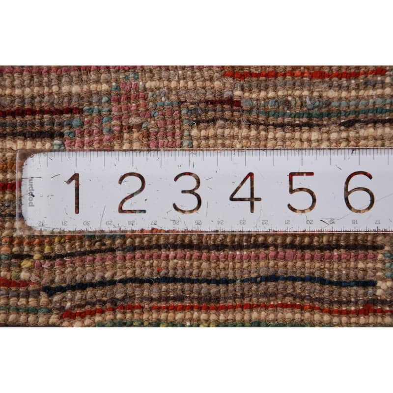 Hand Knotted Oriental 100% Wool Carpet Transitional Floral Multi-Colored Oushak Runner Rug - 9' 9'' X 2' 7''